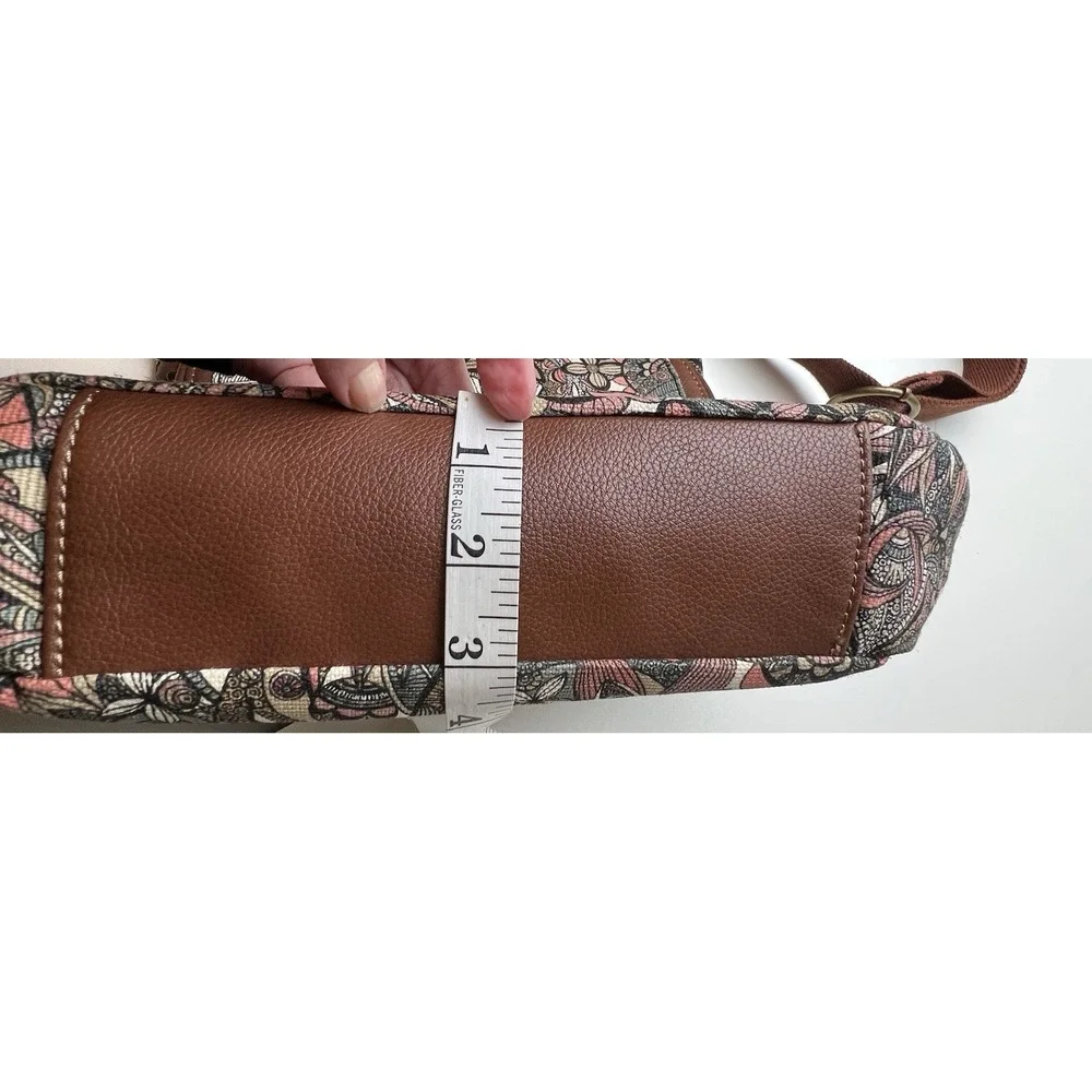 Sakroots Flap Crossbody Spirit Desert Canvas Bag  Sienna Patchwork Corduroy